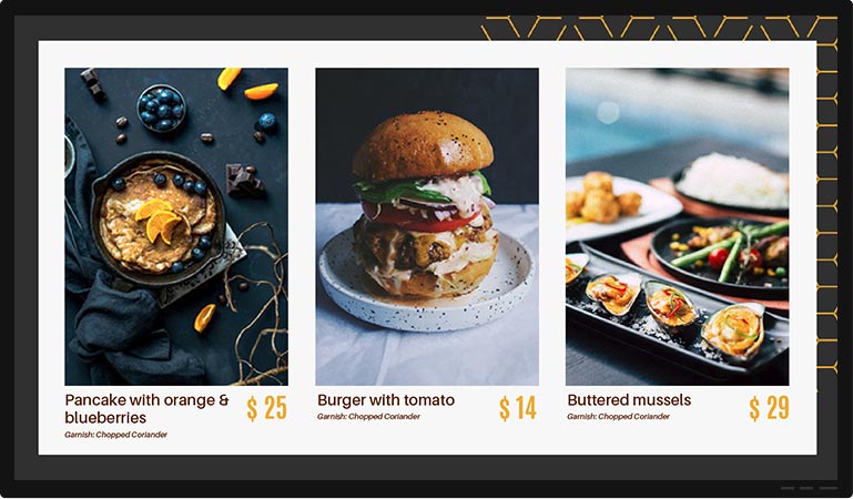 burger cafe menu boards template