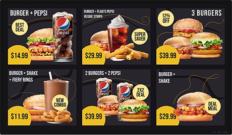 burger offer promotion menu design