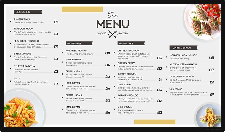 cafe menu boards templates