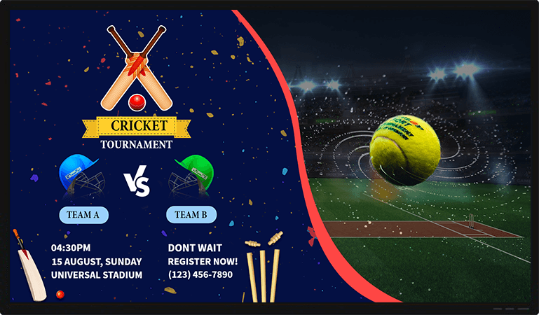 college cricket event promotion template