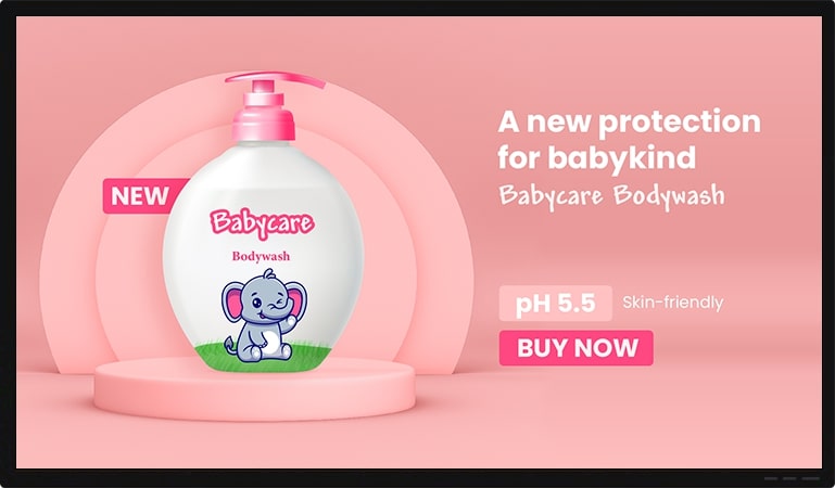promote baby product on digital signage
