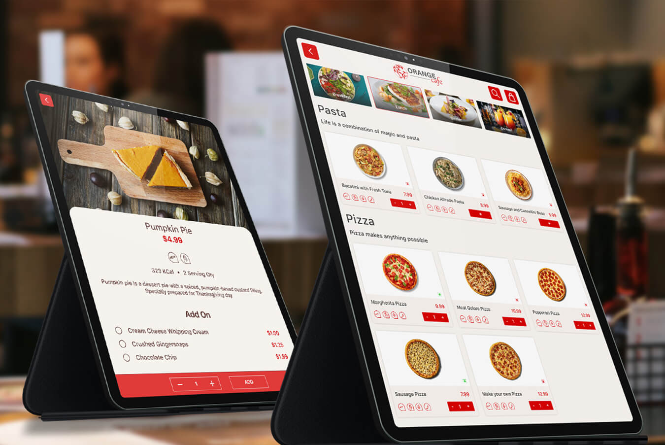 digital signage tablet for fine dine