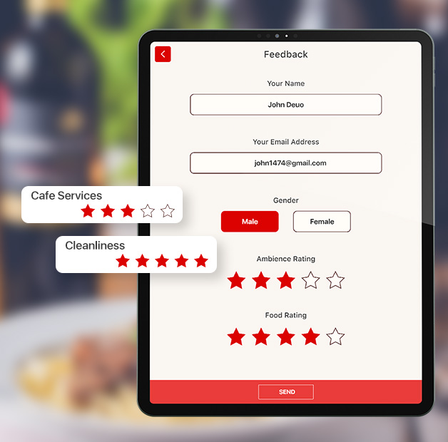 get customer feedback on digital menu