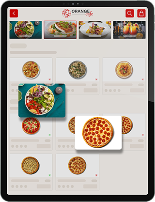 highlight food photos on menu
