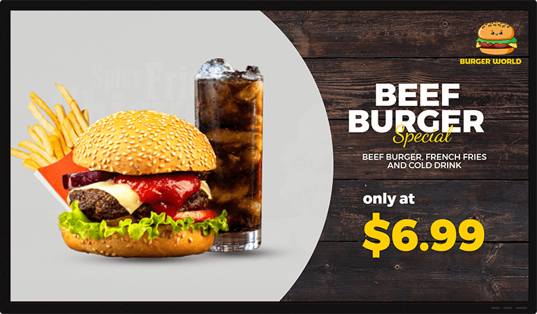 beef burger template design