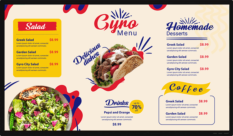 gyro cafe tv menu