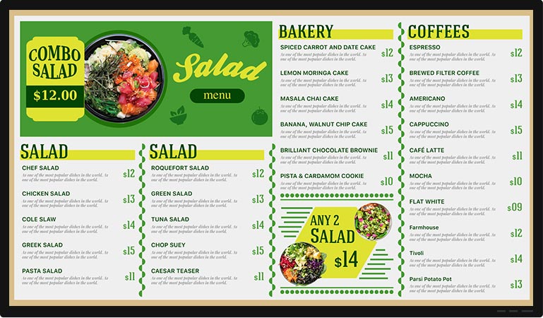 sandwich menu boards templates